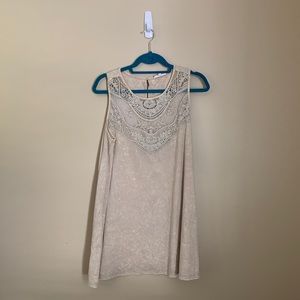 Easel cream tank tunic